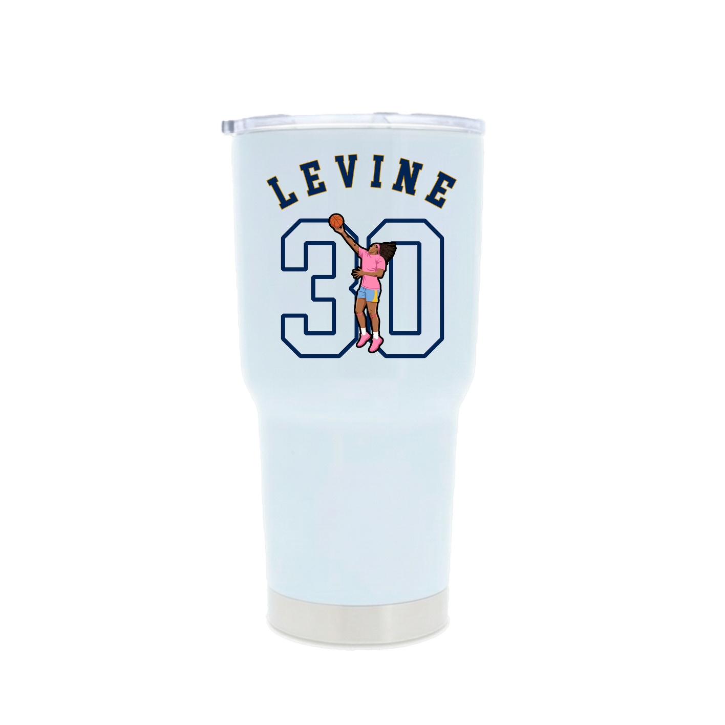 30oz Stainless Steel Tumbler — Shirsey Arch in White