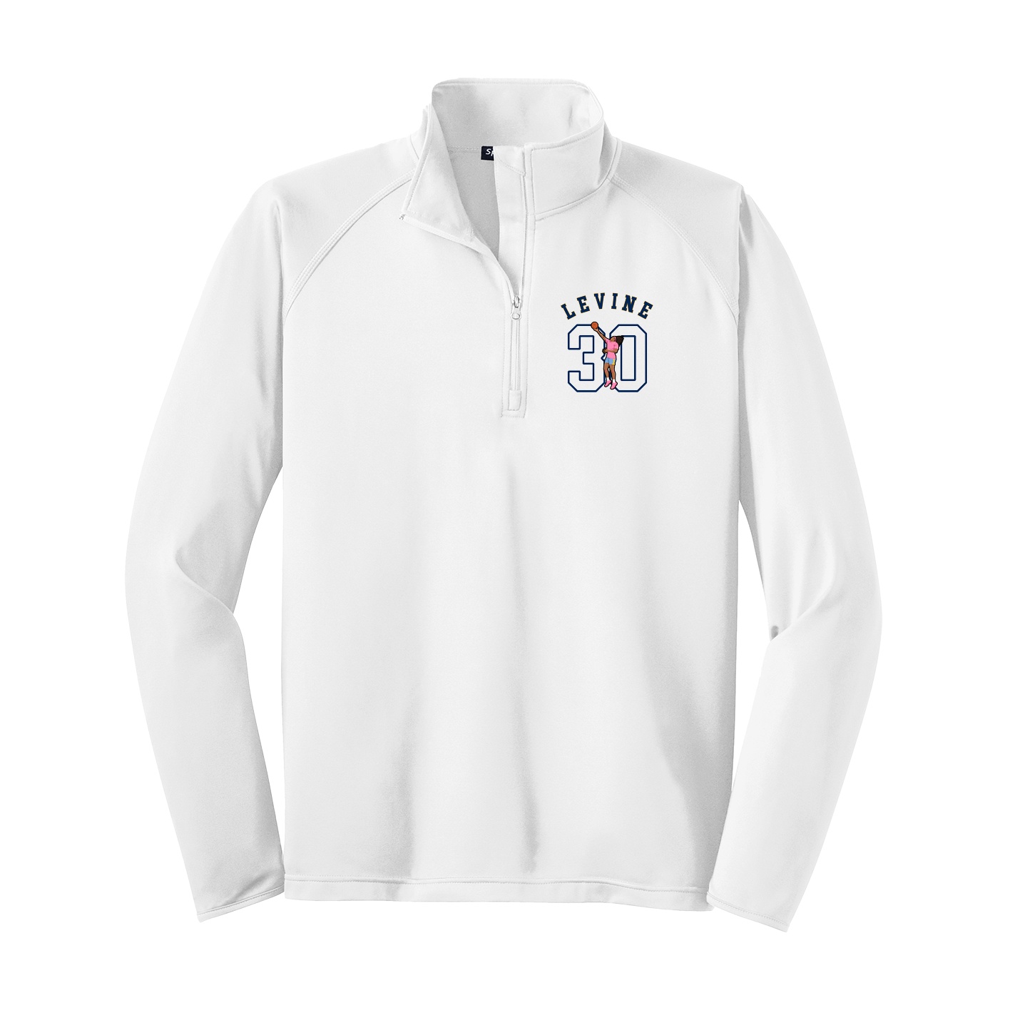 Q-Zip Pullover — Shirsey Arch in White