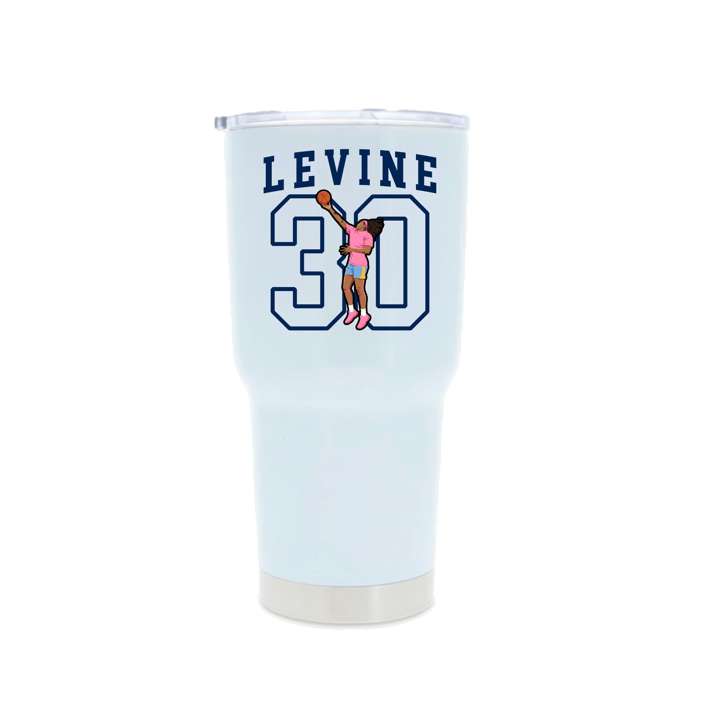 30oz Stainless Steel Tumbler — Shirsey in White