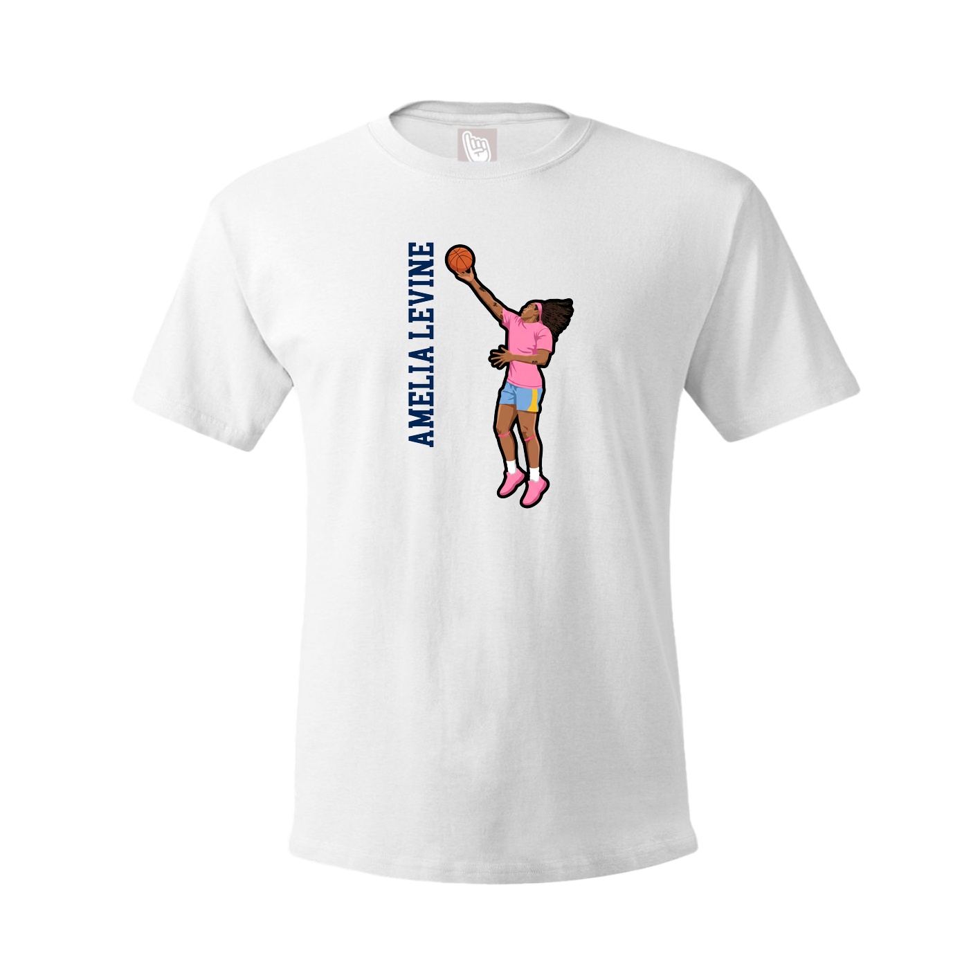 Youth Tee — Name Vertical in White