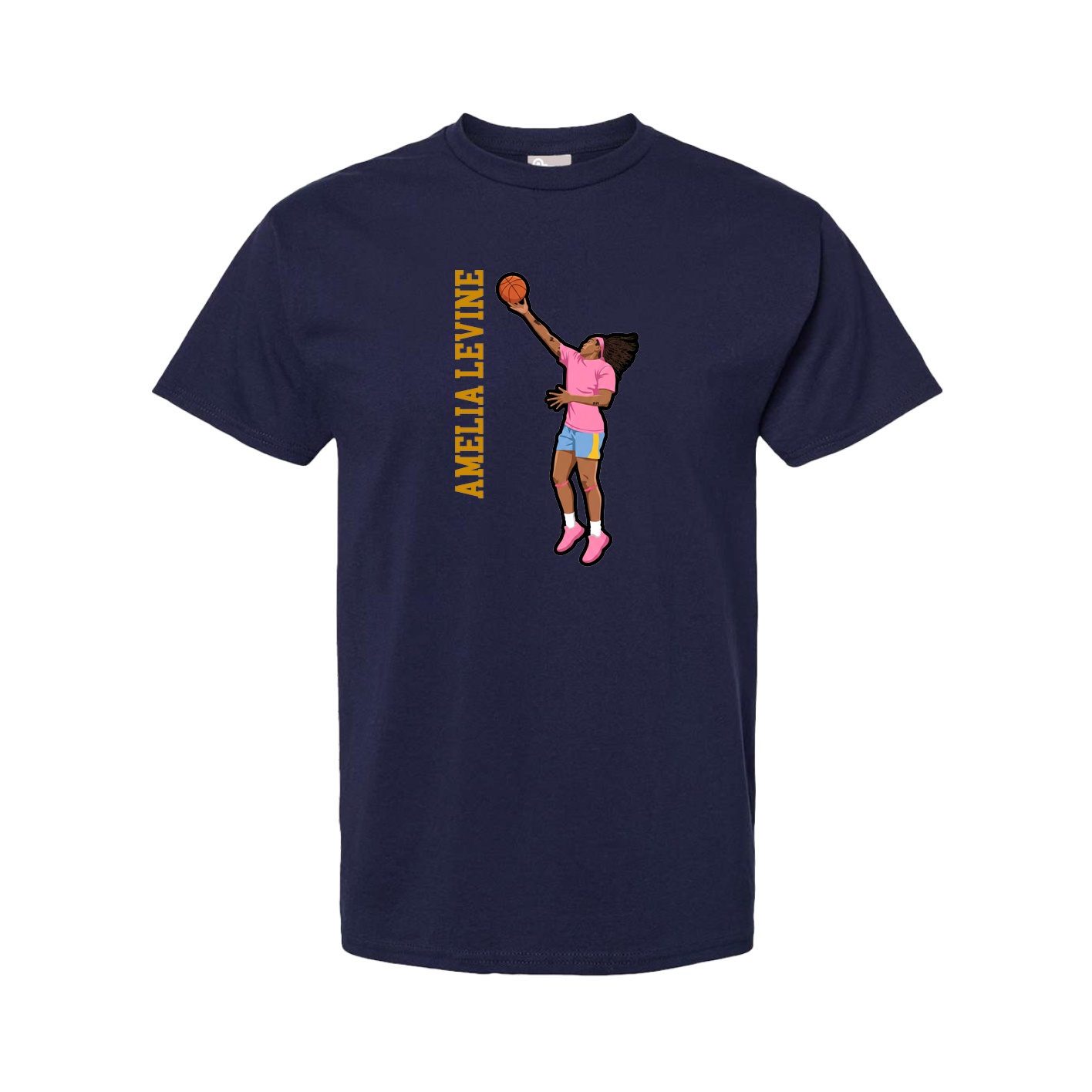 Youth Tee — Name Vertical in Navy
