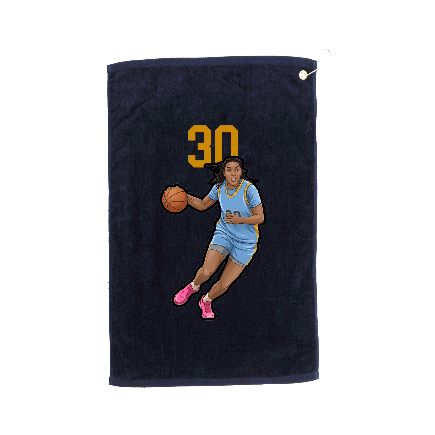 Golf Towel — Number Top in Navy