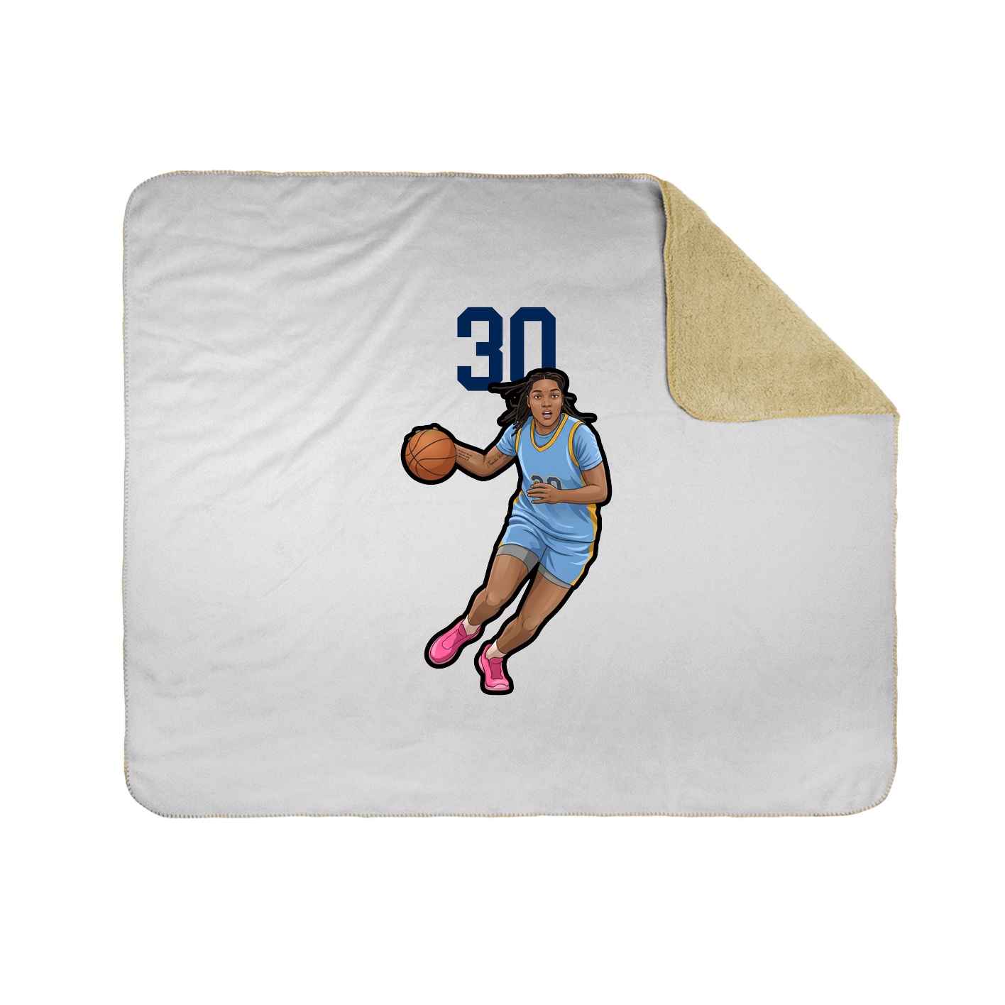 Throw Blanket — Number Top in White