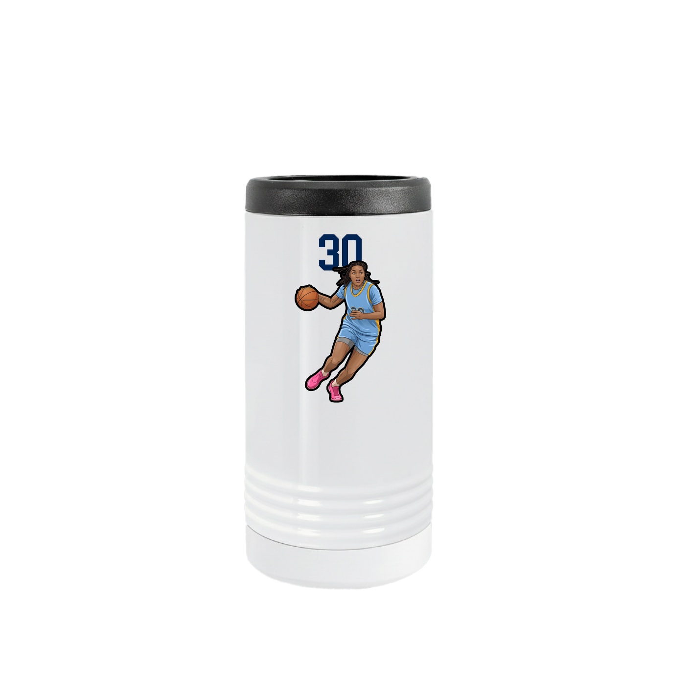 Slim Beverage Holder — Number Top in White