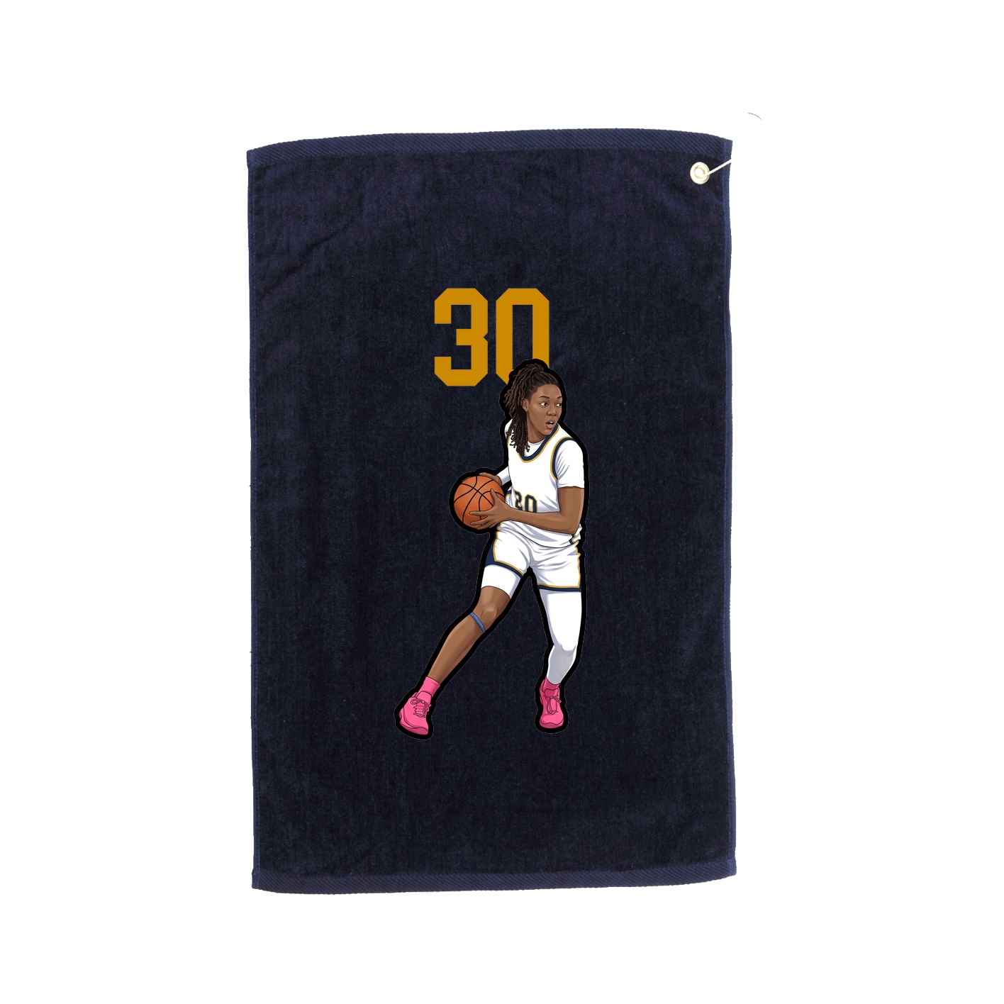 Golf Towel — Number Top in Navy