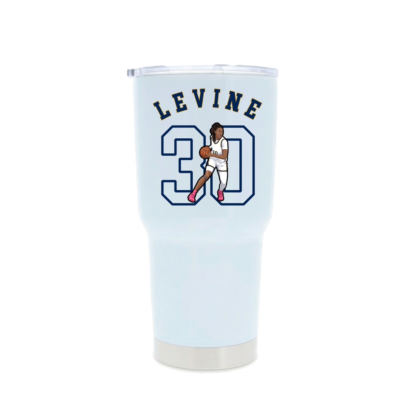 30oz Stainless Steel Tumbler — Shirsey Arch in White