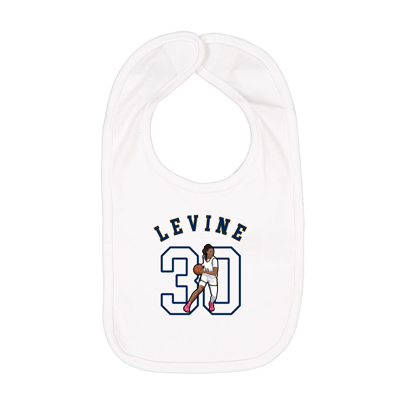 Infant Bib — Shirsey Arch in White