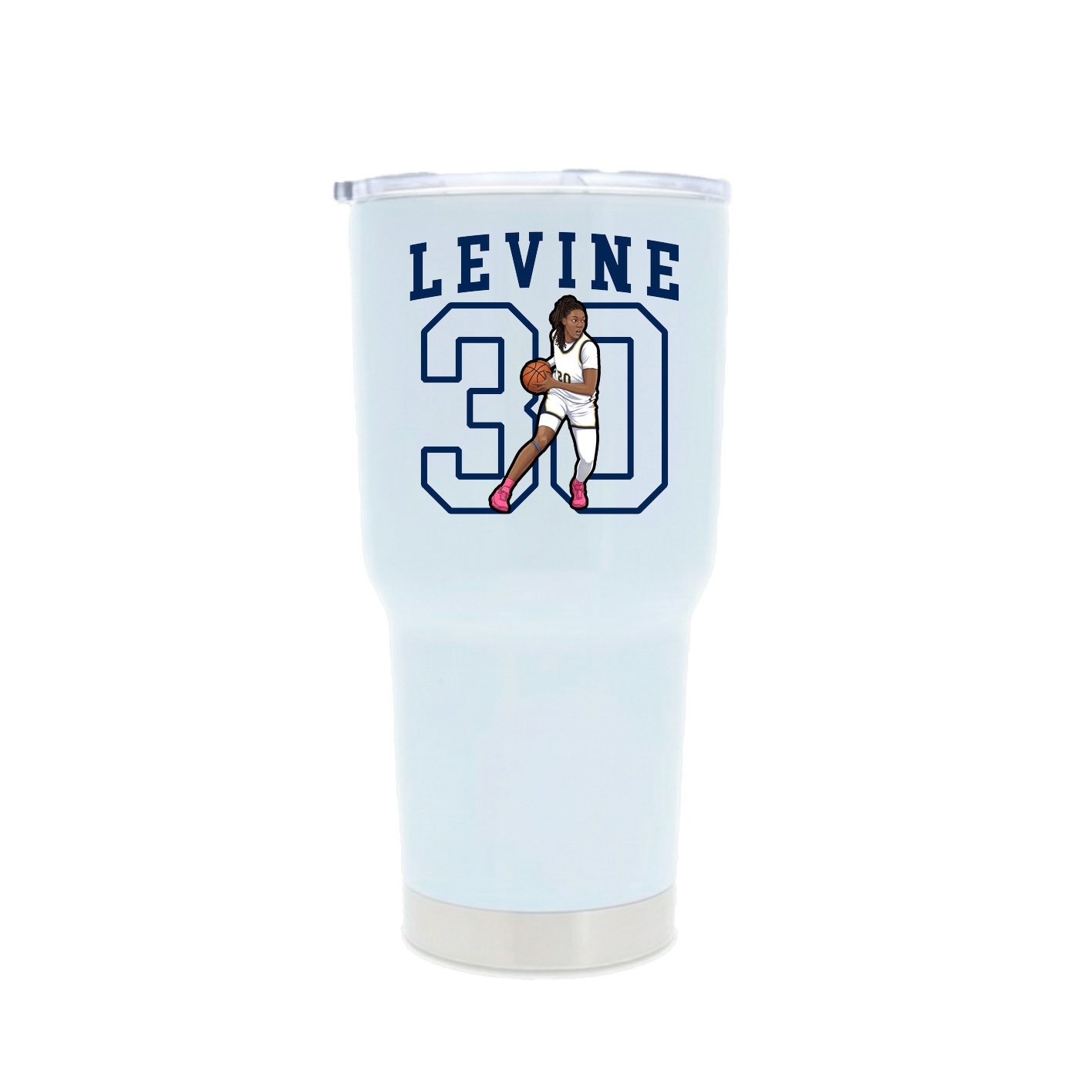 30oz Stainless Steel Tumbler — Shirsey in White