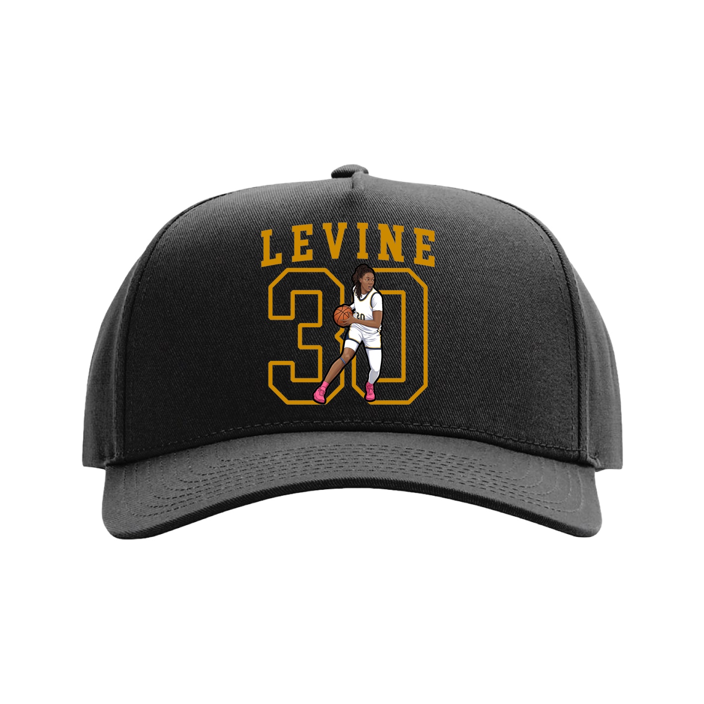 Full Fabric Five-Panel Champ Cap — Shirsey in Black