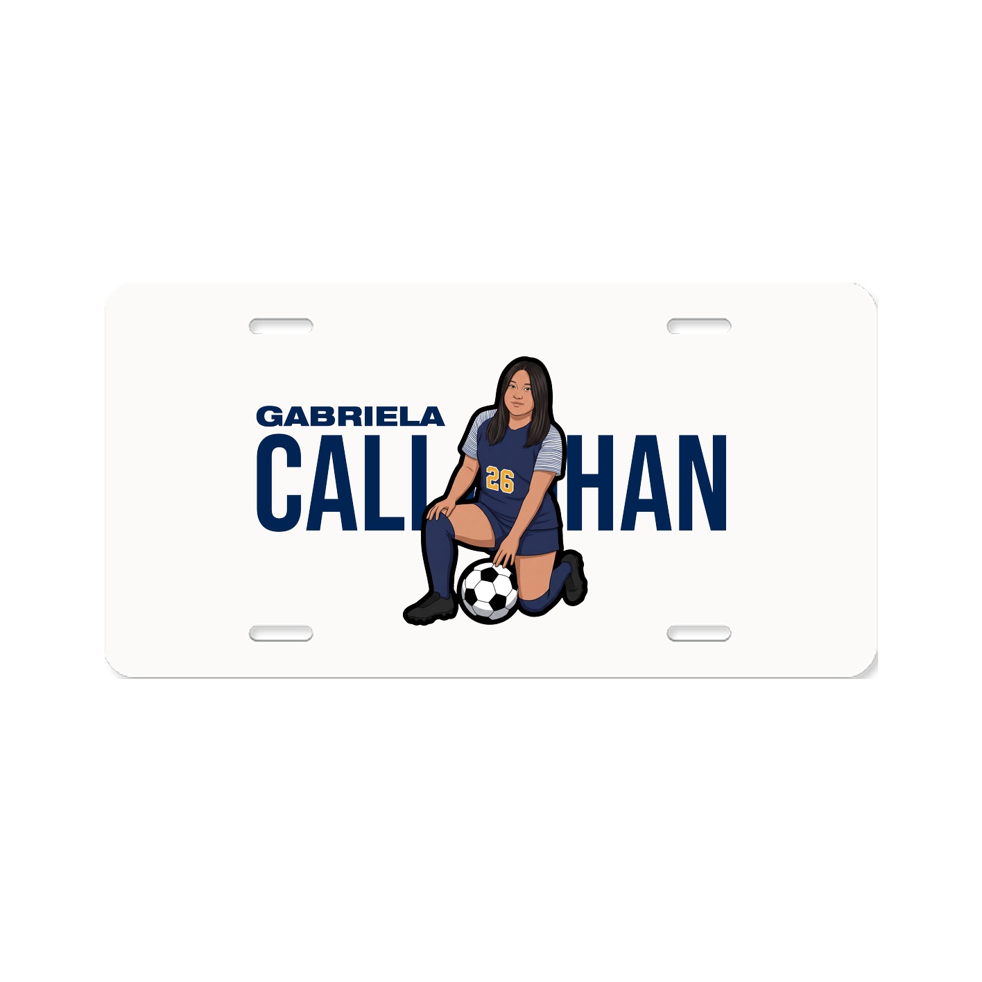 License Plate — Player Name in Classic