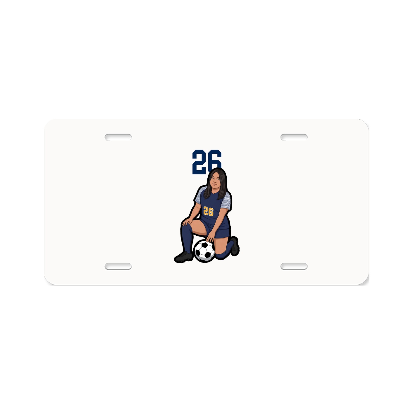License Plate — Number Top in Classic