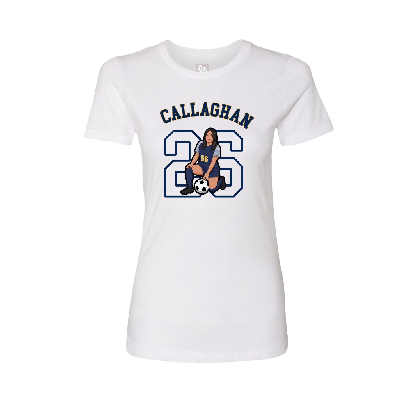 Fitted Women's Tee — Shirsey Arch in White
