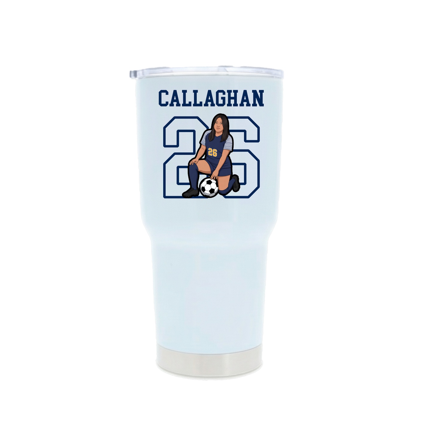 30oz Stainless Steel Tumbler — Shirsey in White