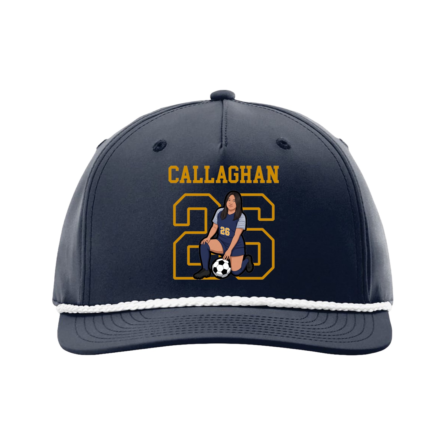 Five-Panel Classic Rope Cap — Shirsey in Navy