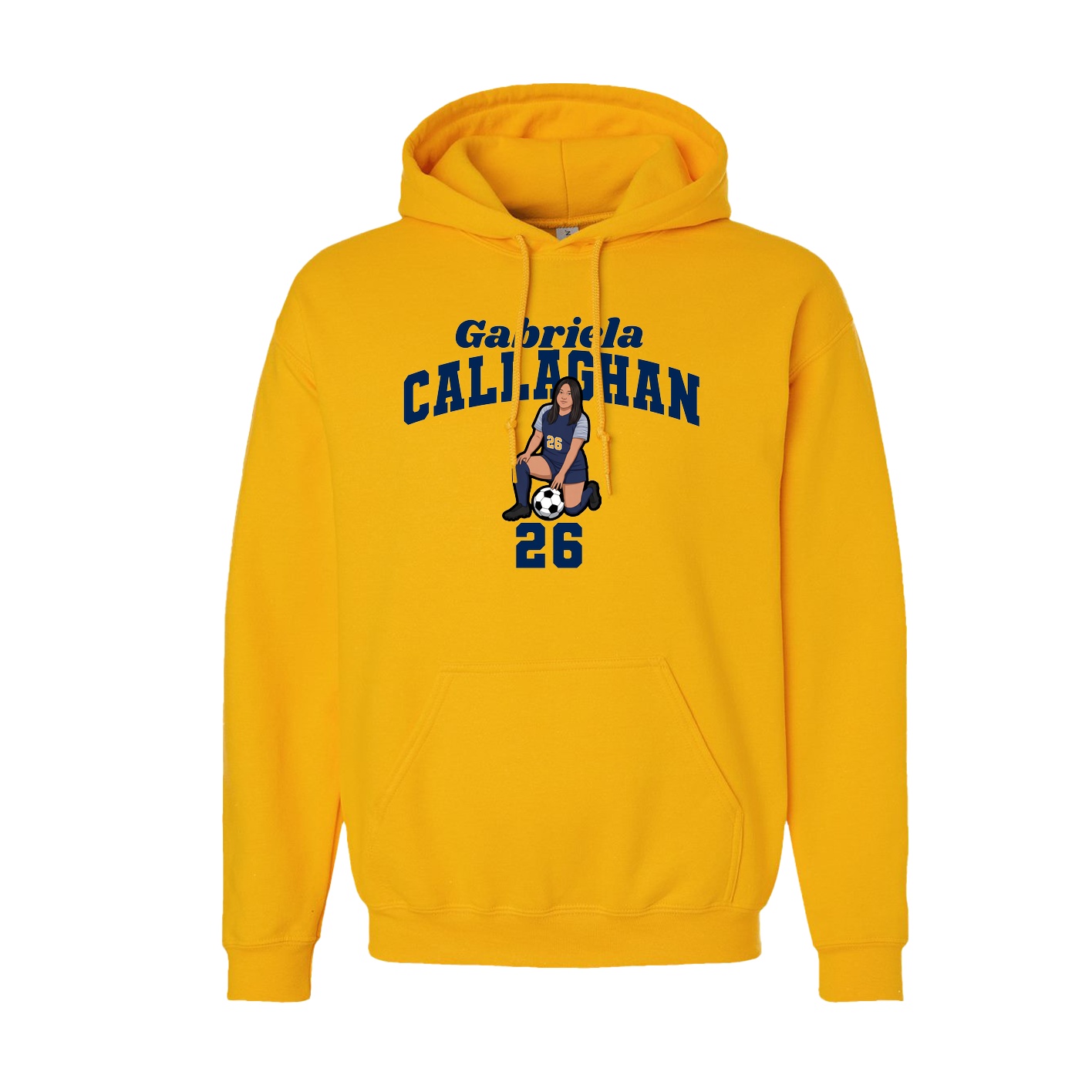 Youth Hoodie — Signature Arch in Gold