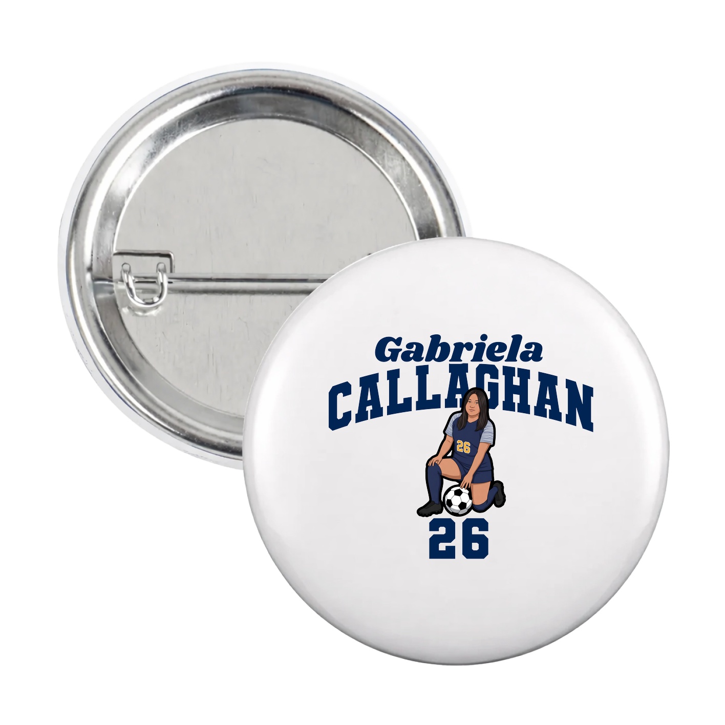 Game Day Button — Signature Arch in White