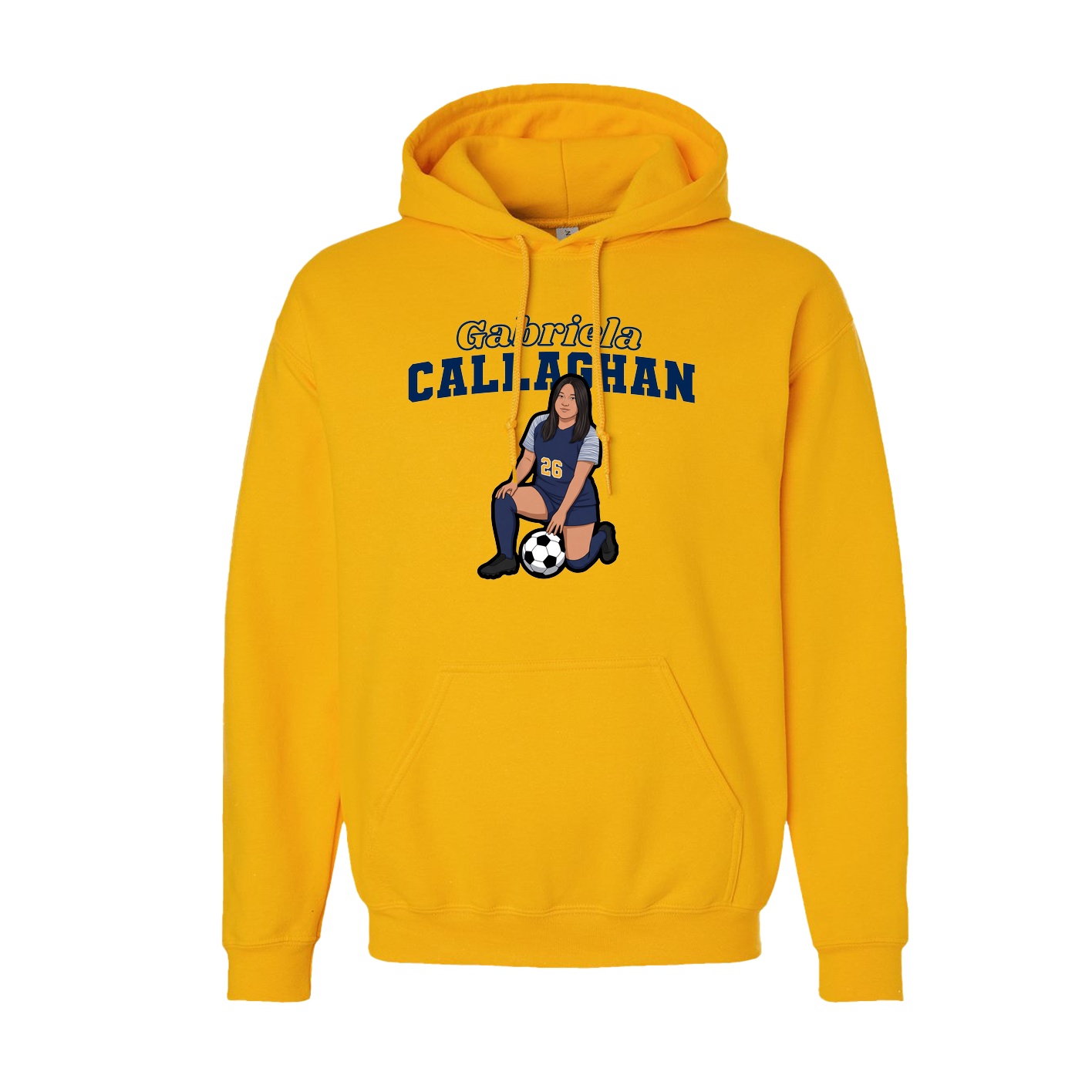 Hoodie — Name Arch in Gold