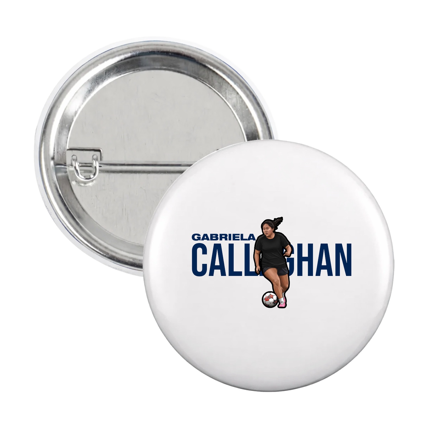 Game Day Button — Player Name in White