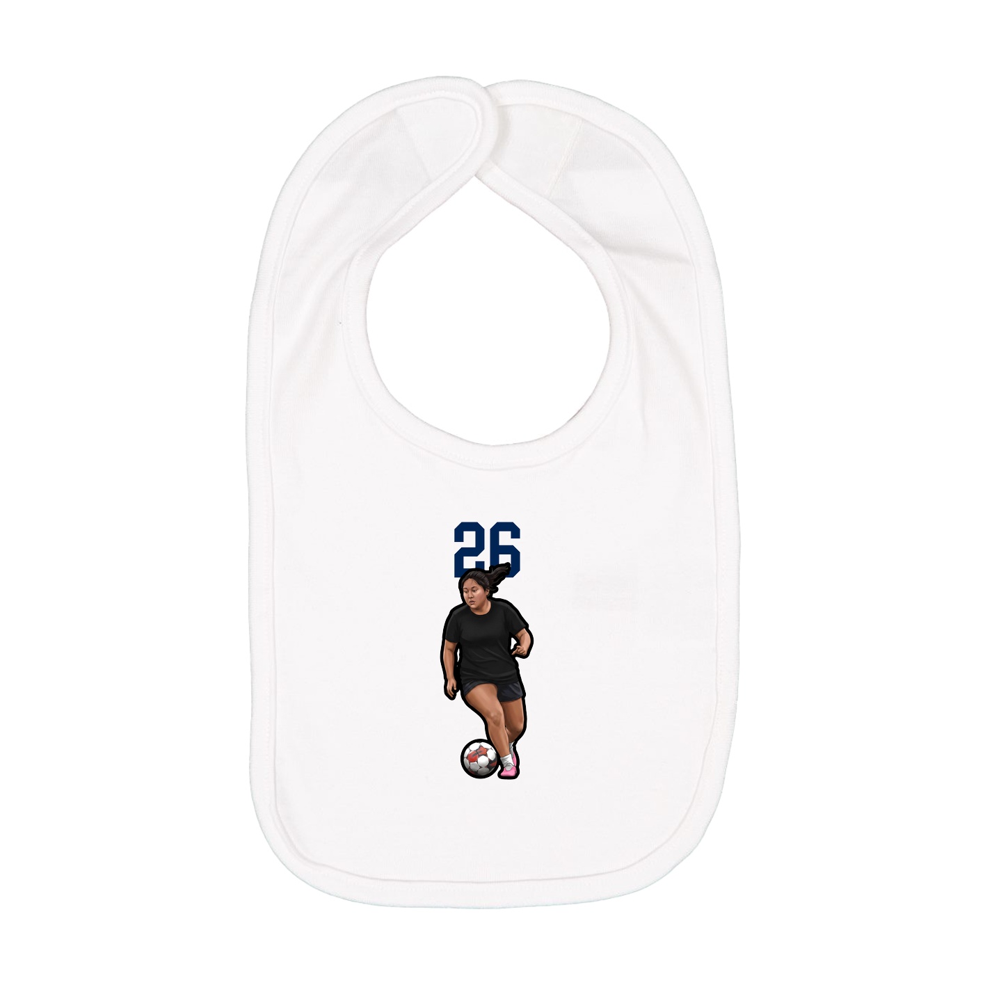 Infant Bib — Number Top in White