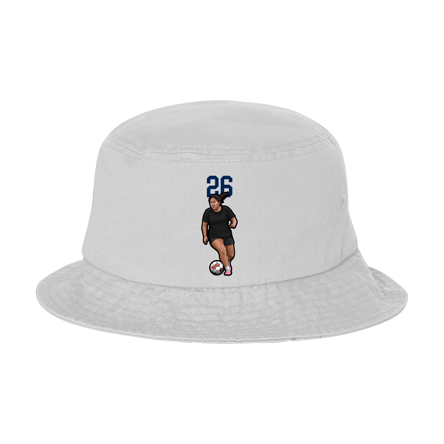Bucket Cap — Number Top in White