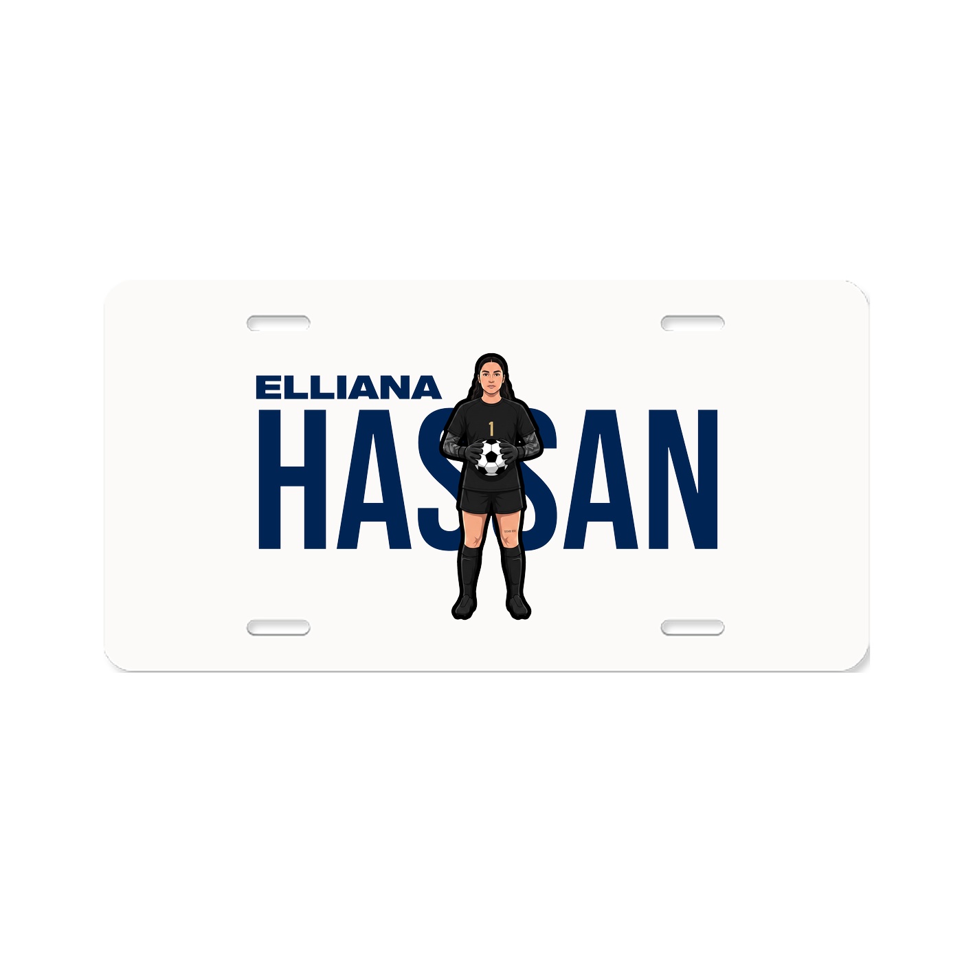 License Plate — Player Name in Classic