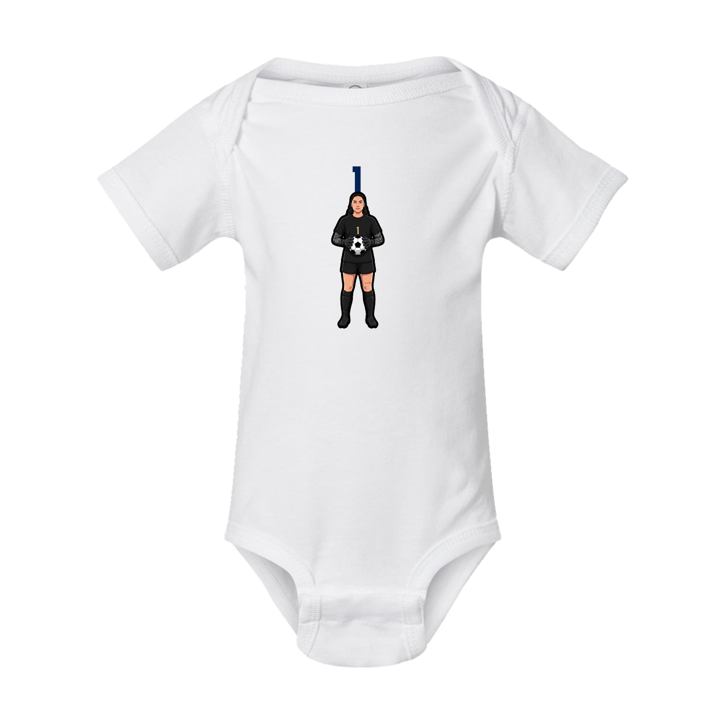 Baby Onesie — Number Top in White