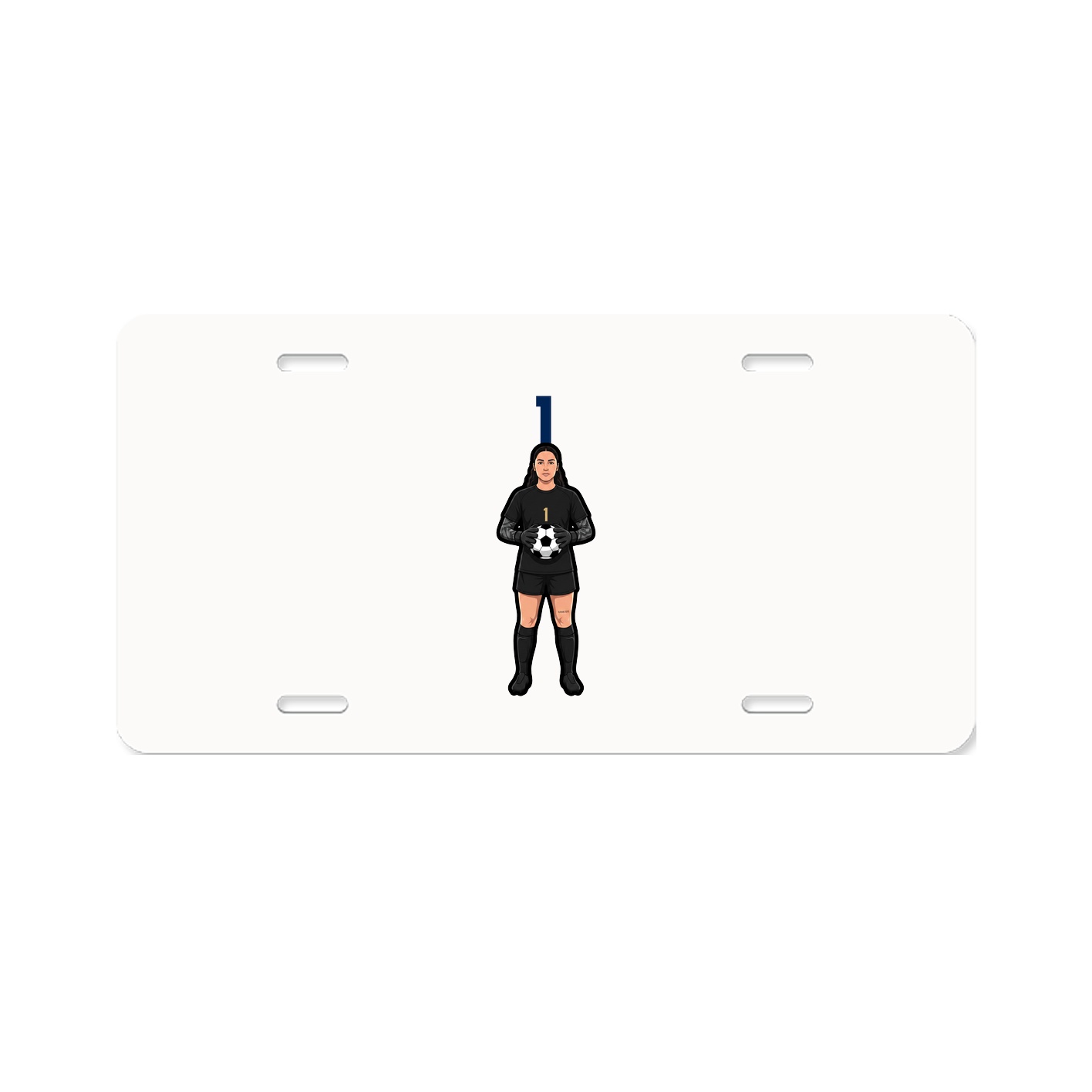 License Plate — Number Top in Classic