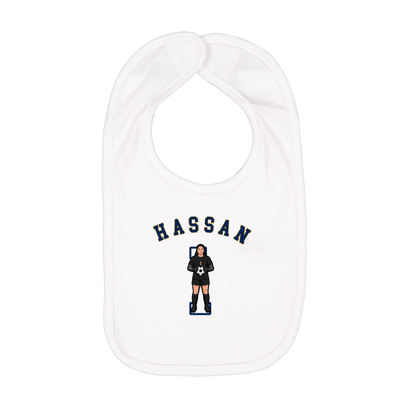 Infant Bib — Shirsey Arch in White