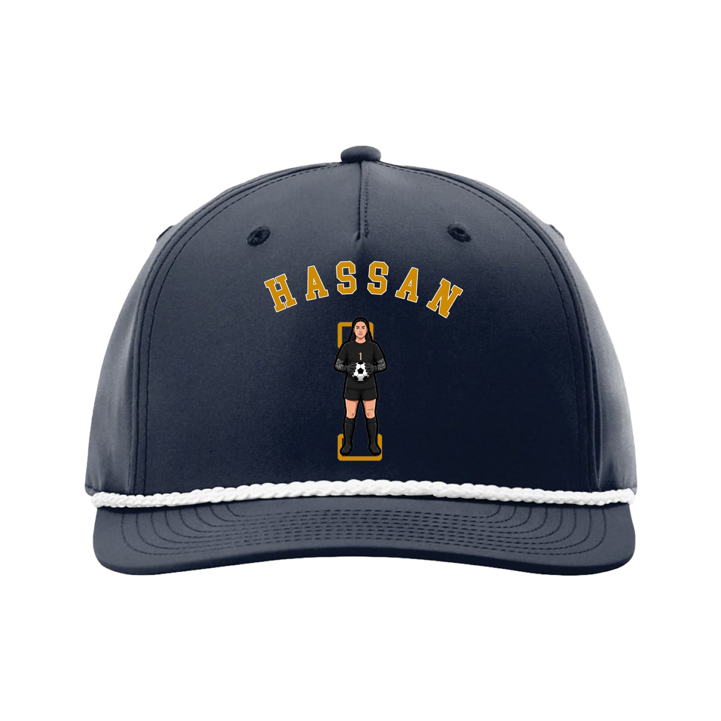 Five-Panel Classic Rope Cap — Shirsey Arch in Navy