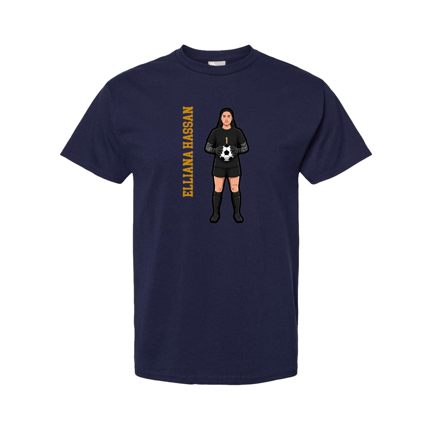 Youth Tee — Name Vertical in Navy