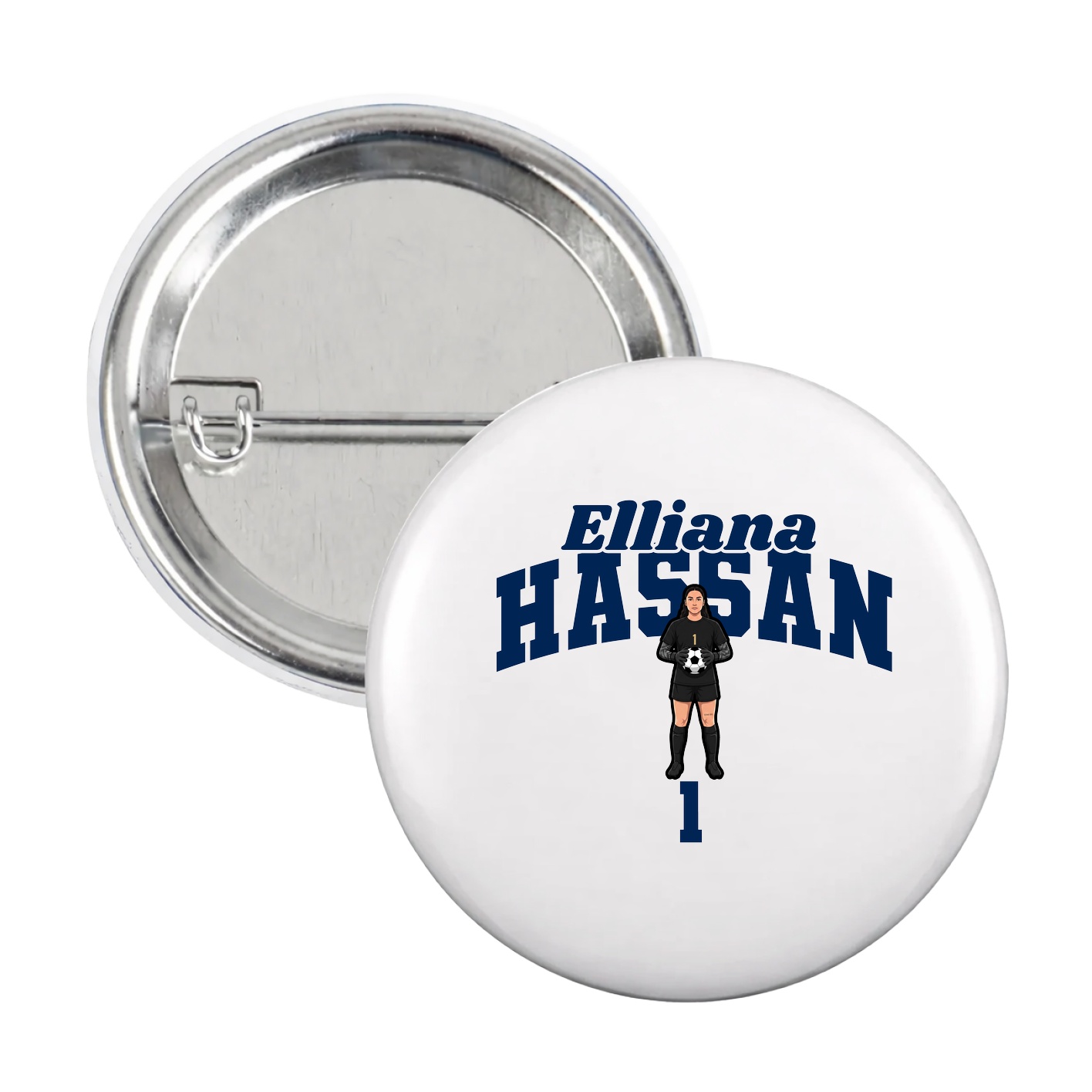 Game Day Button — Signature Arch in White