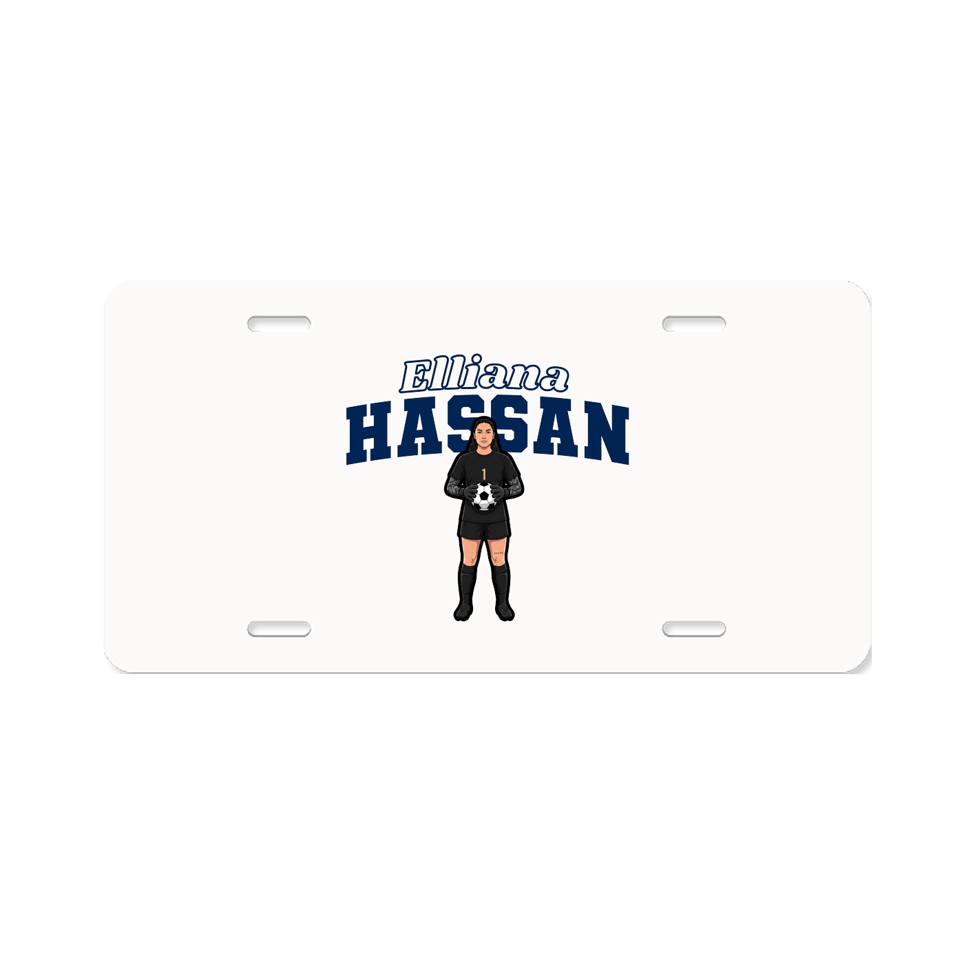 License Plate — Name Arch in Classic
