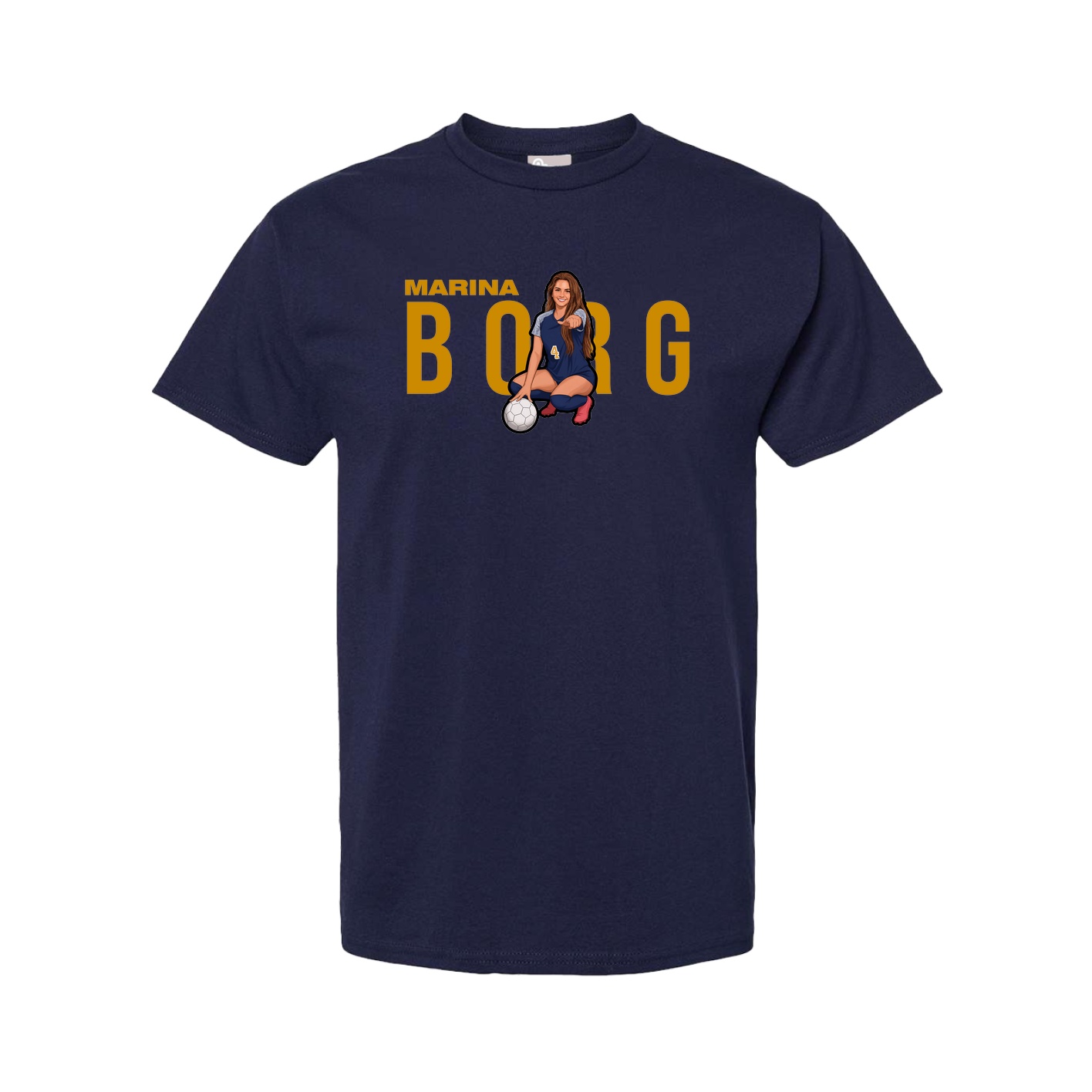 Youth Tee — Player Name in Navy