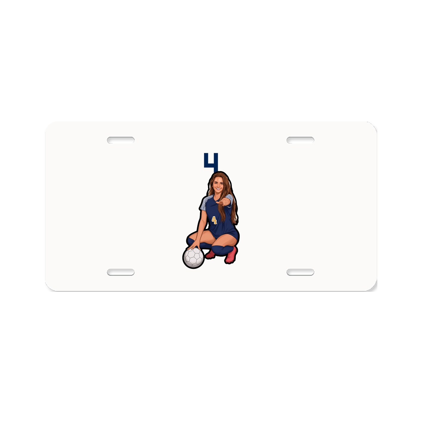 License Plate — Number Top in Classic