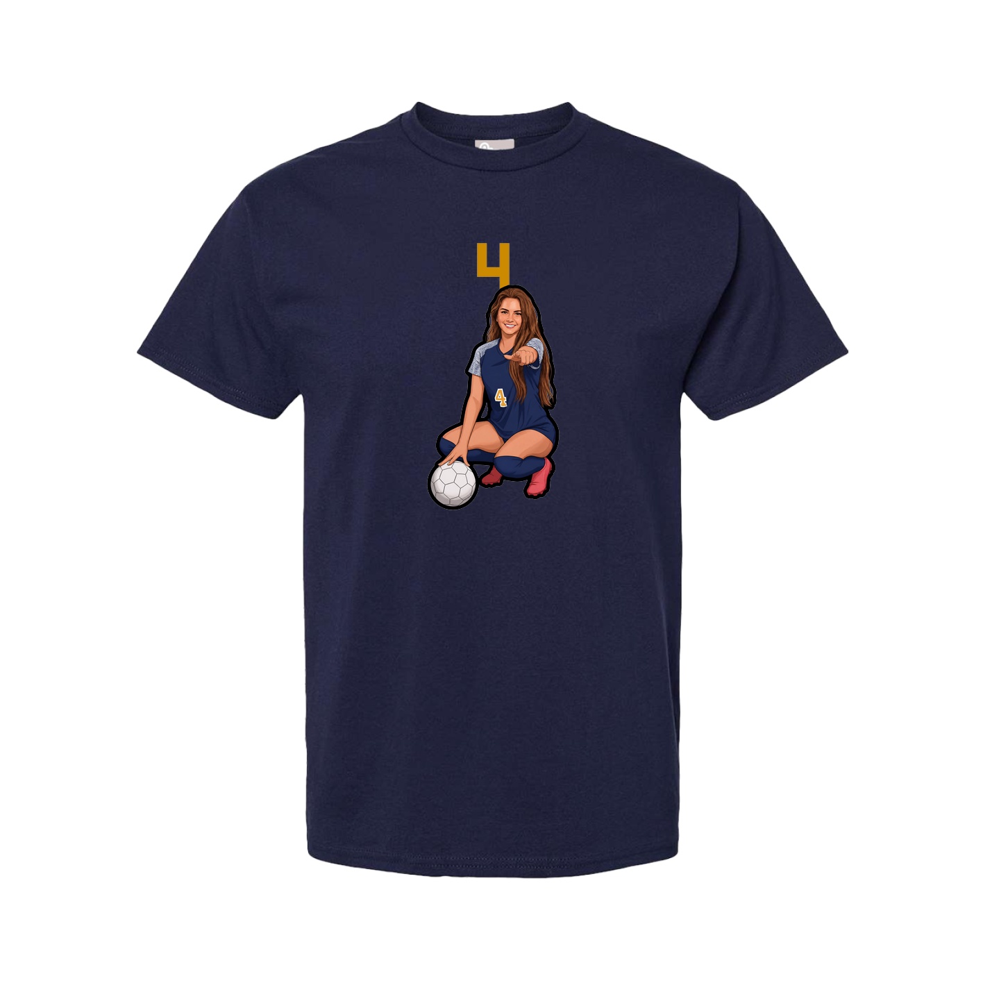 Tee — Number Top in Navy