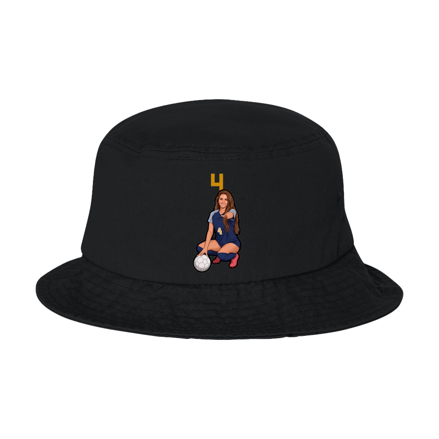 Bucket Cap — Number Top in Black