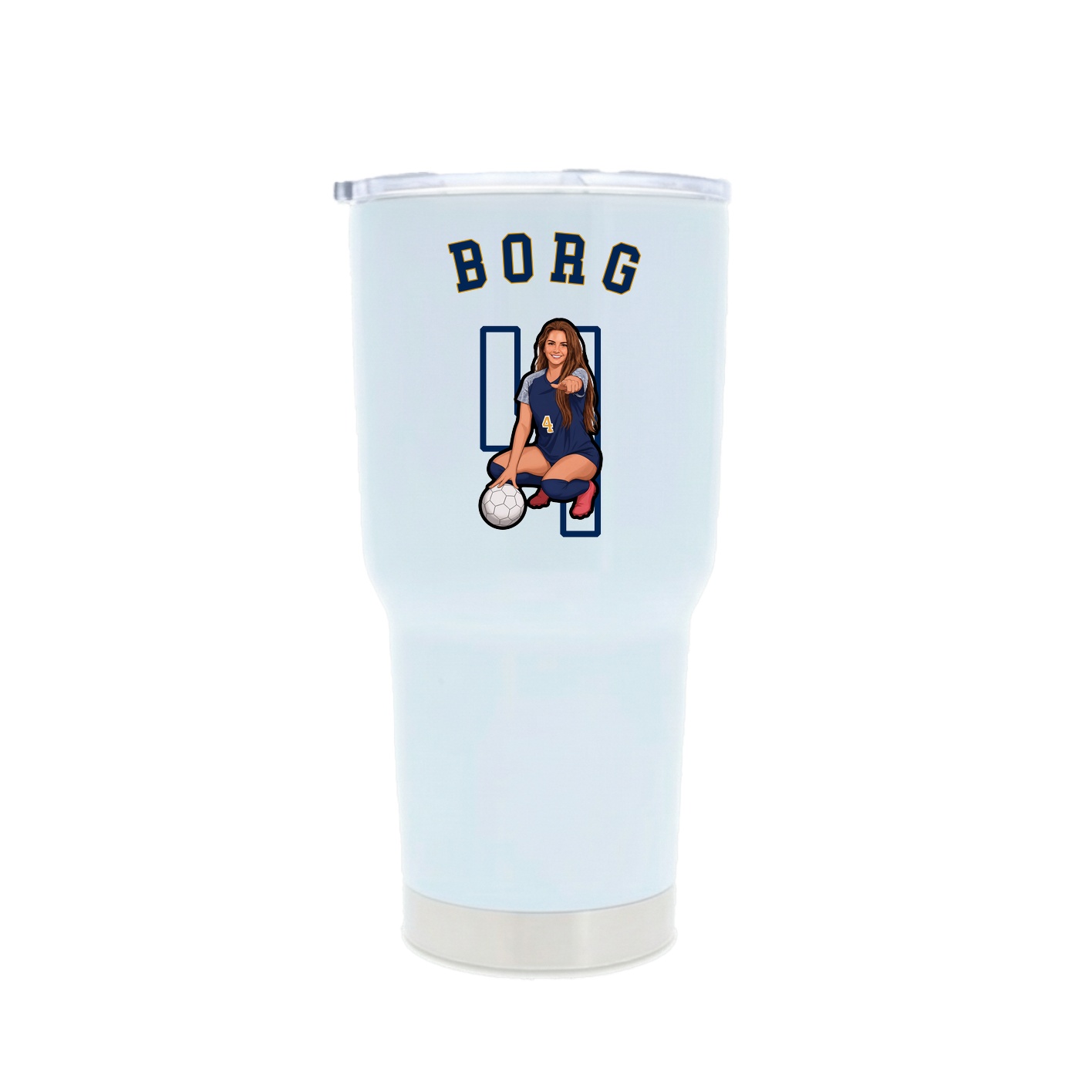 30oz Stainless Steel Tumbler — Shirsey Arch in White
