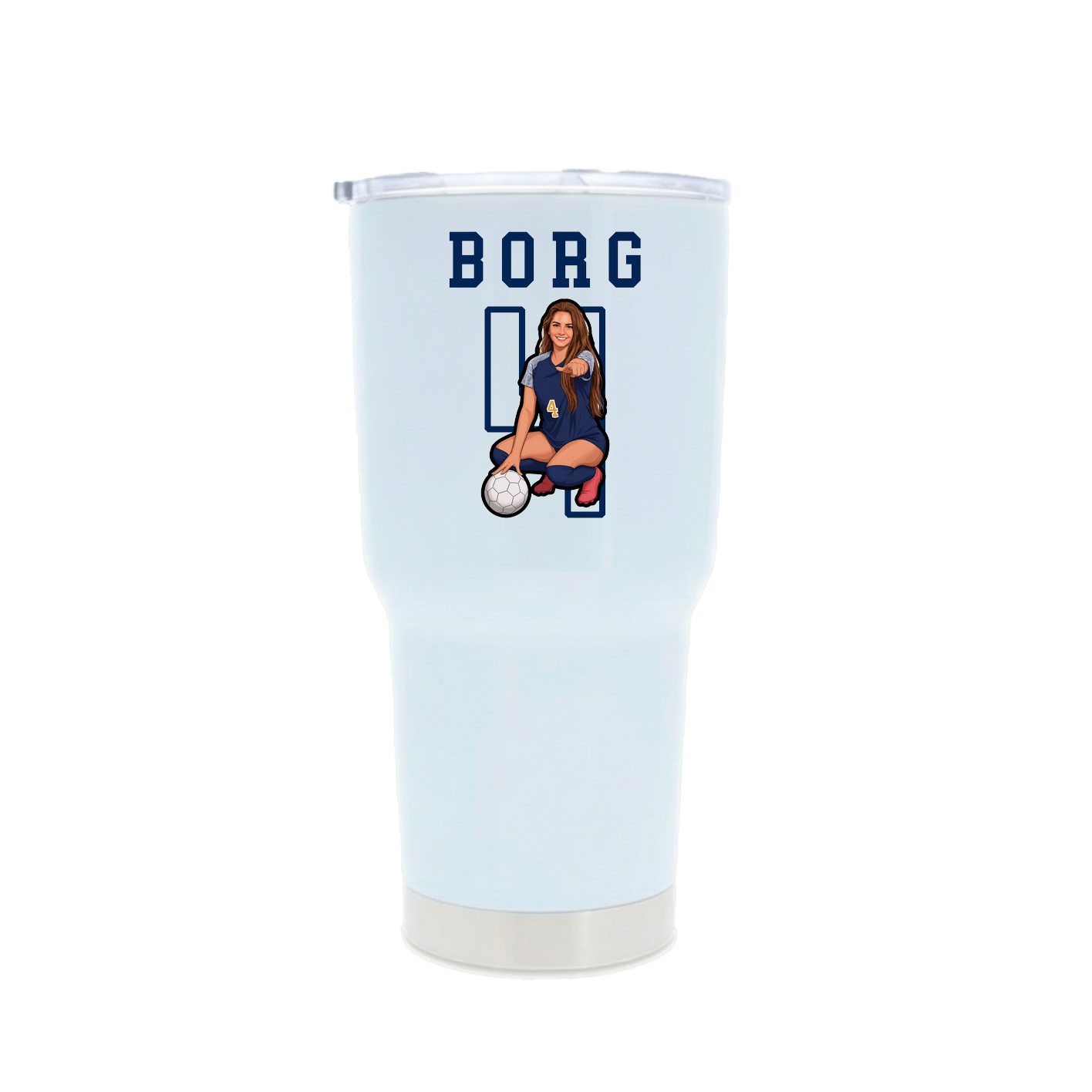 30oz Stainless Steel Tumbler — Shirsey in White
