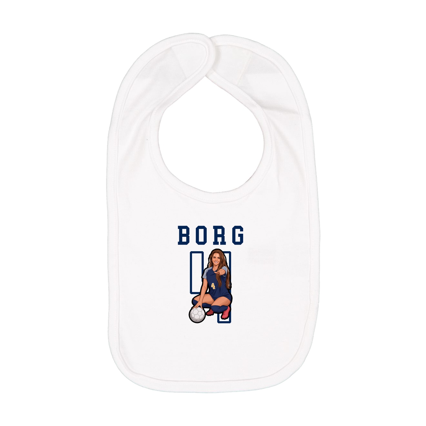 Infant Bib — Shirsey in White