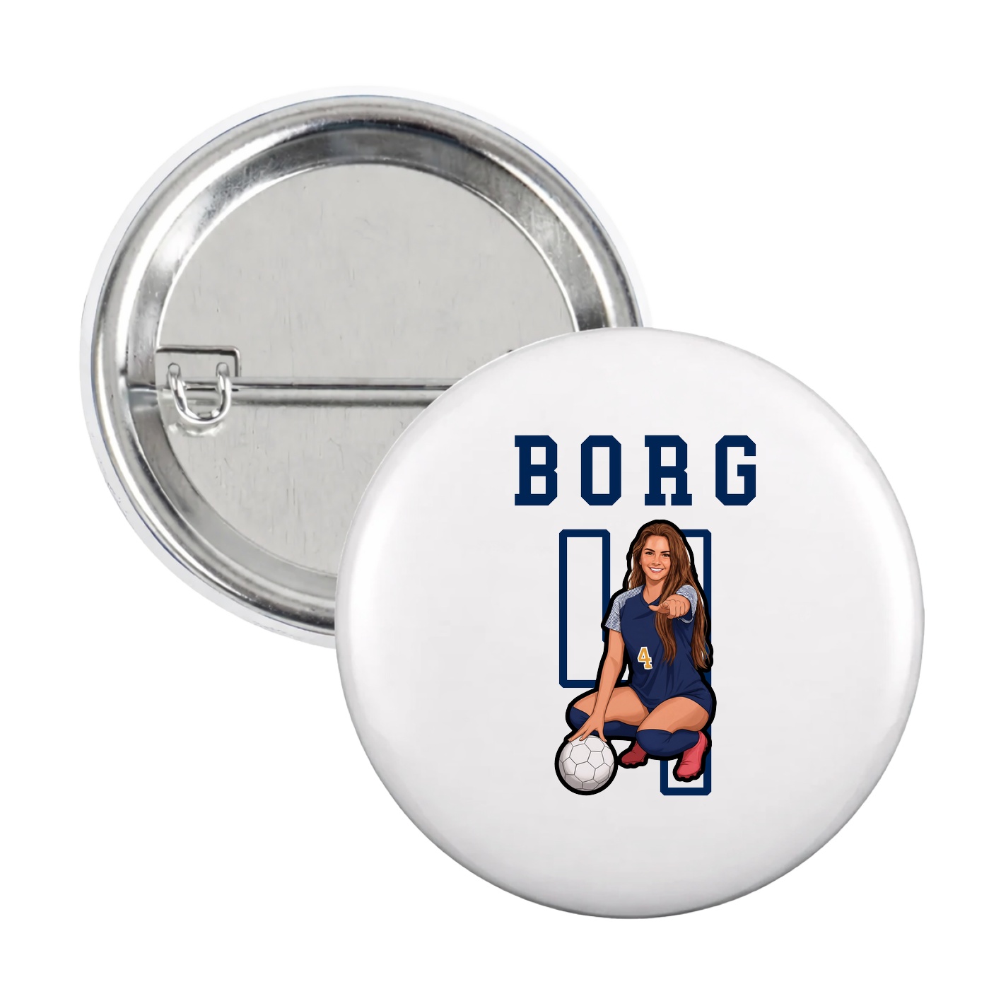 Game Day Button — Shirsey in White