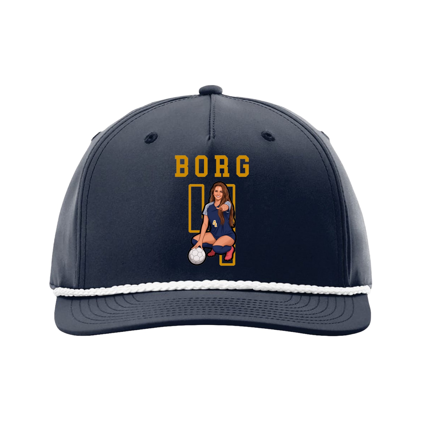 Five-Panel Classic Rope Cap — Shirsey in Navy