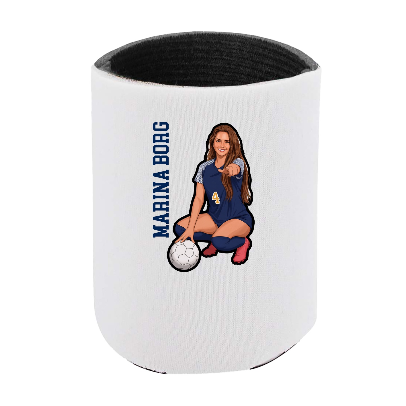 Can Holder — Name Vertical in White