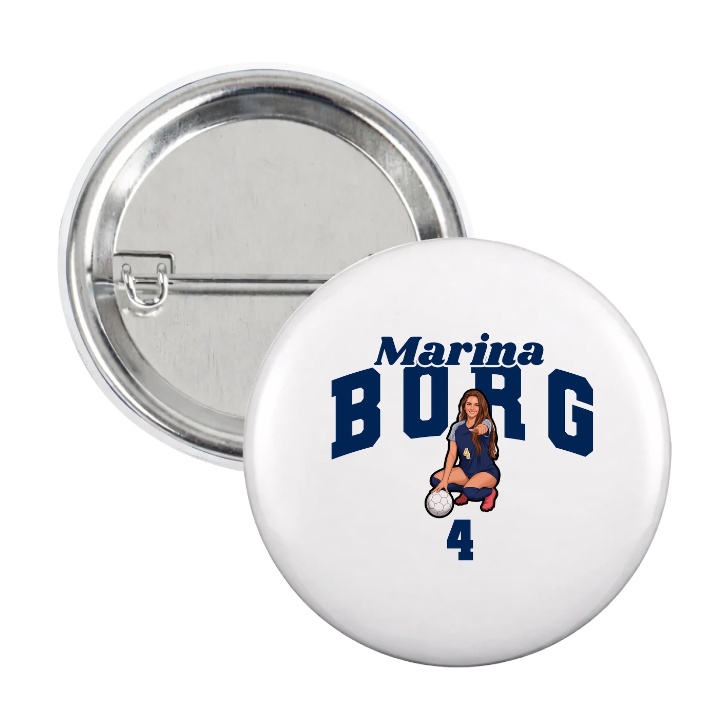 Game Day Button — Signature Arch in White