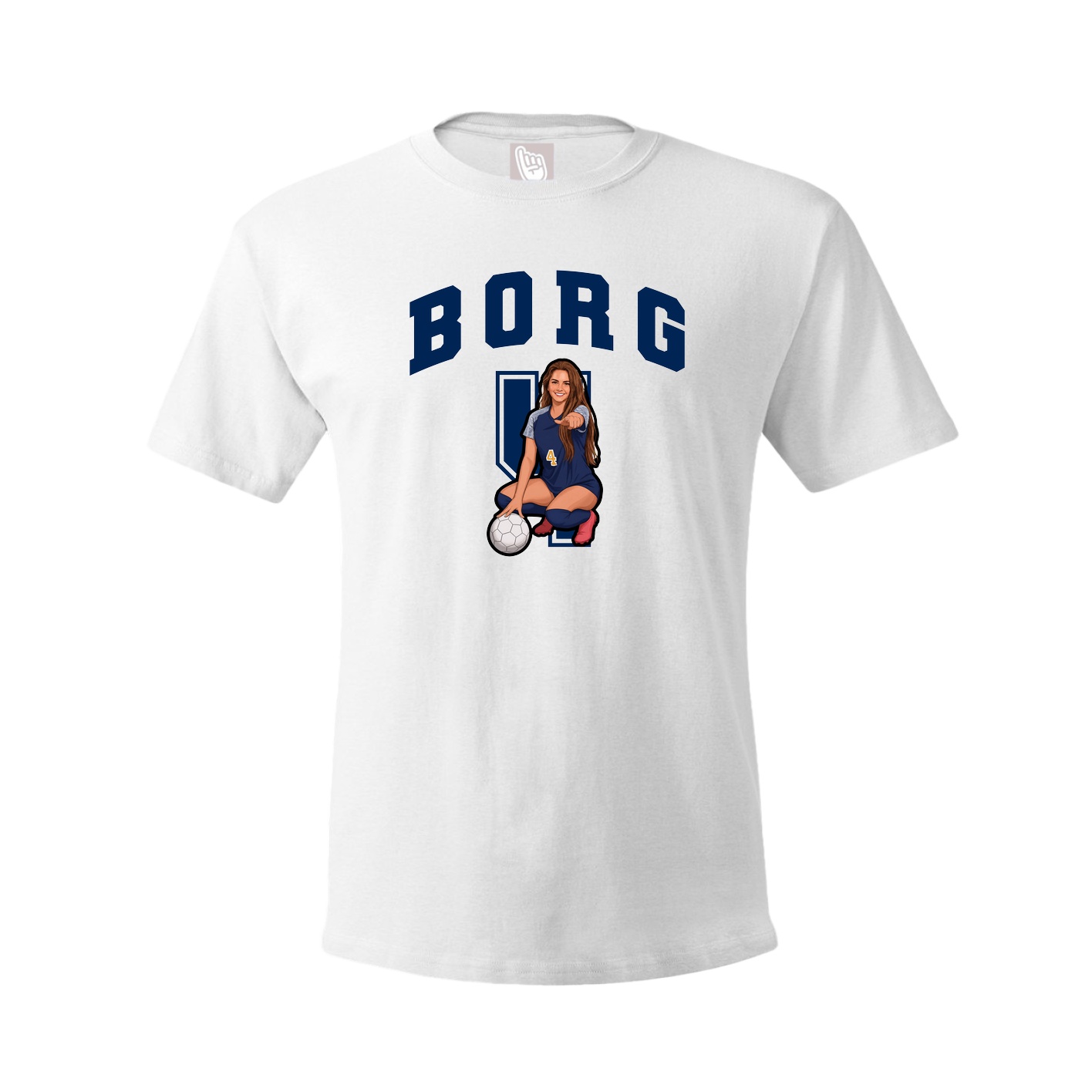 Youth Tee — Number in White