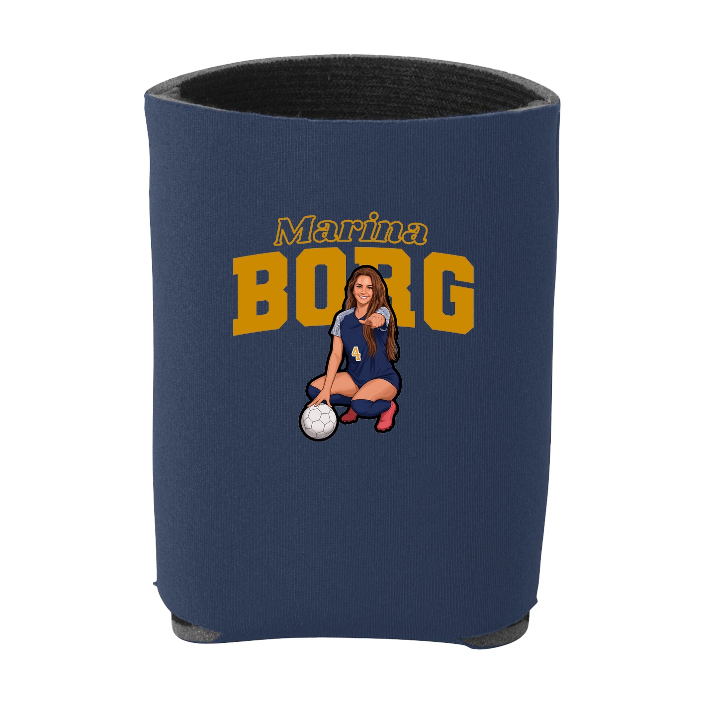 Can Holder — Name Arch in Navy