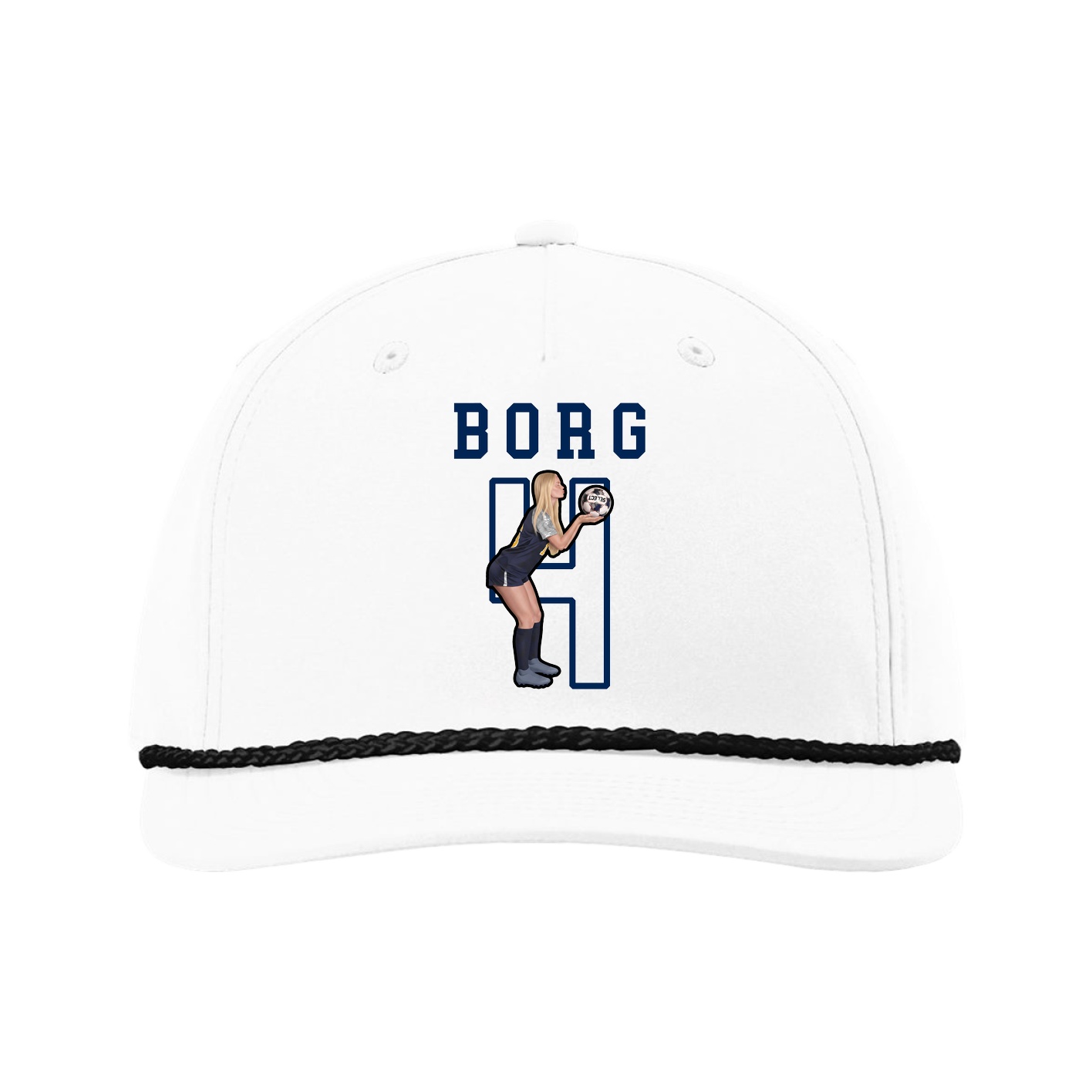 Five-Panel Classic Rope Cap — Shirsey in White