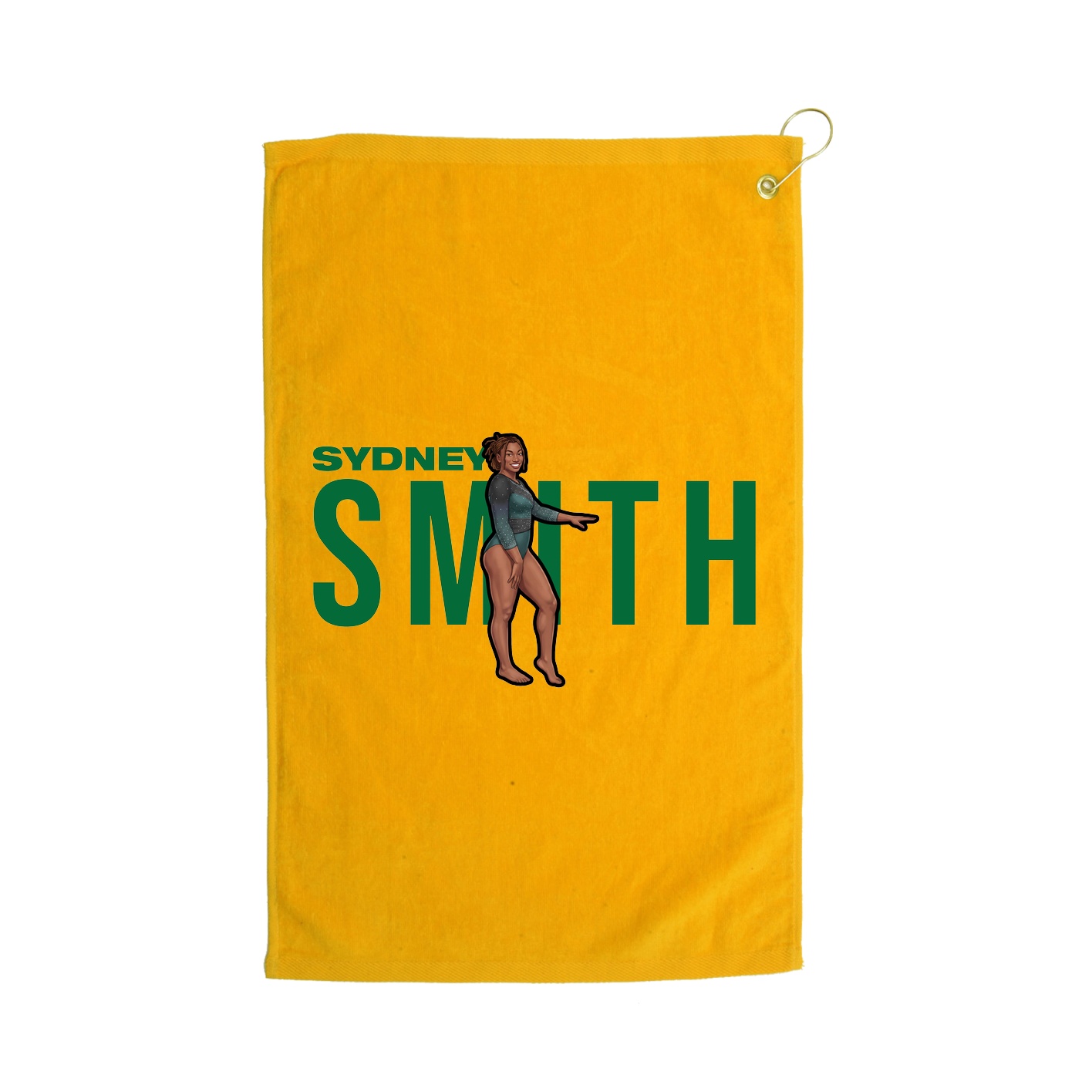Golf Towel — Player Name in Gold