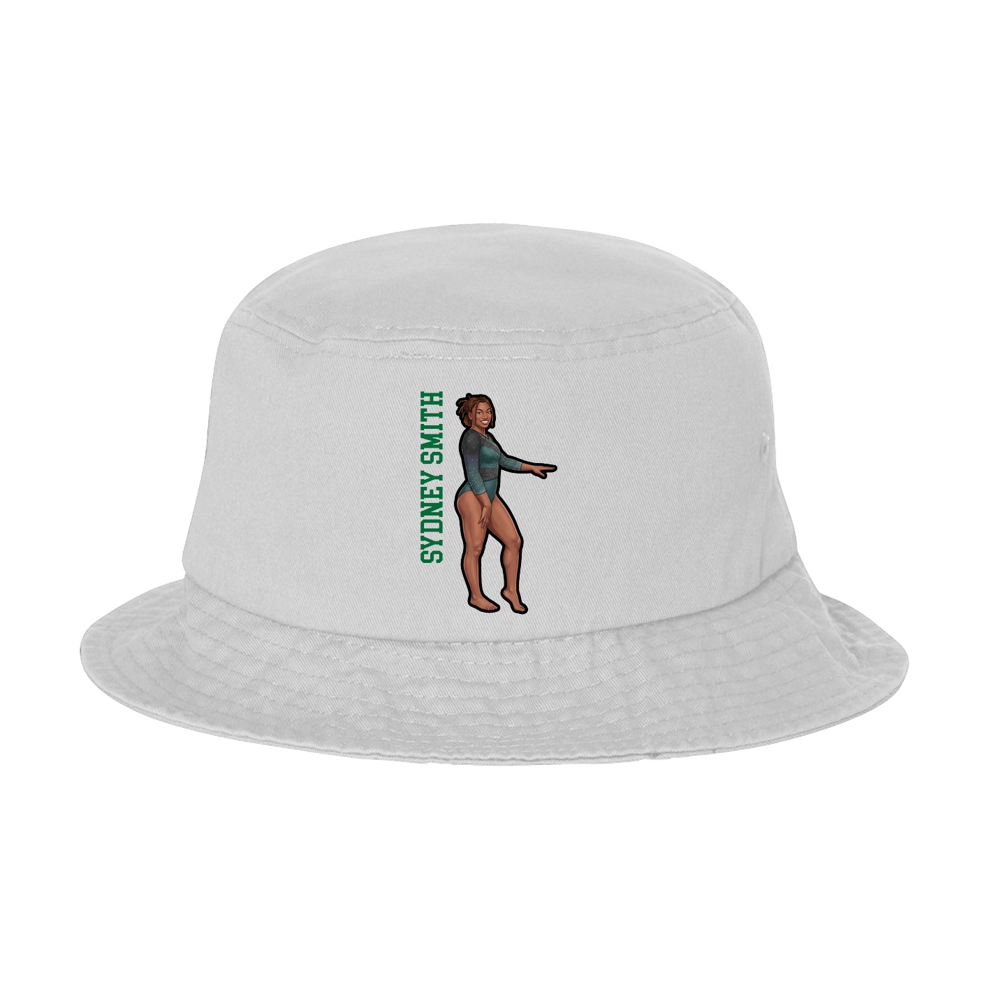 Bucket Cap — Name Vertical in White