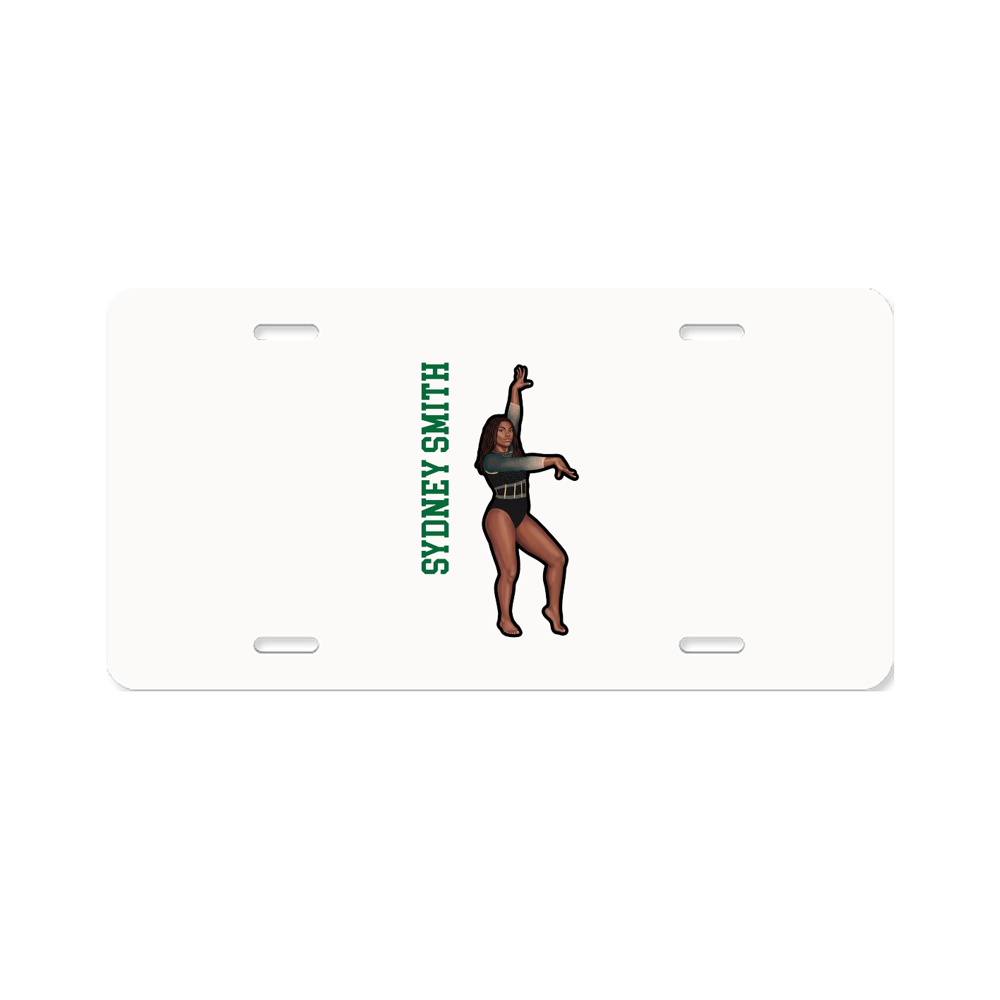 License Plate — Name Vertical in Classic