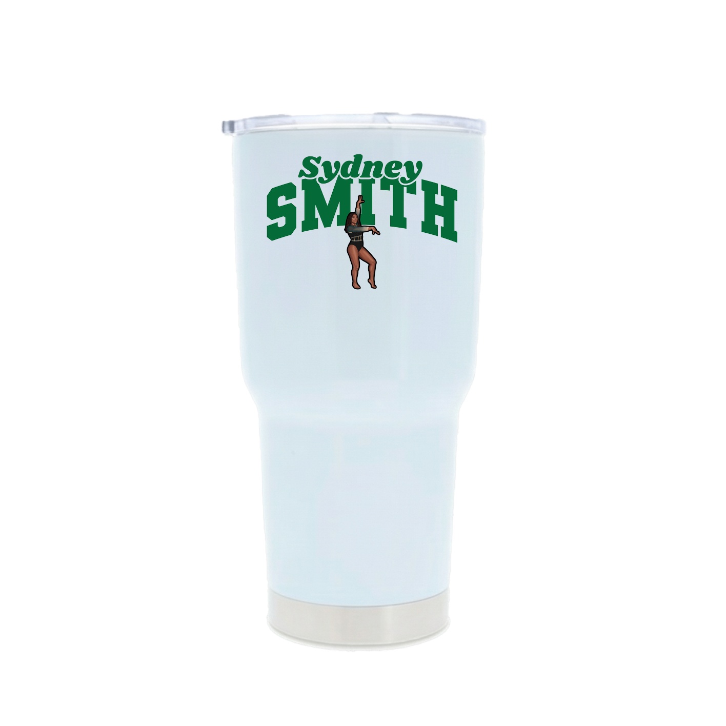 30oz Stainless Steel Tumbler — Signature Arch in White